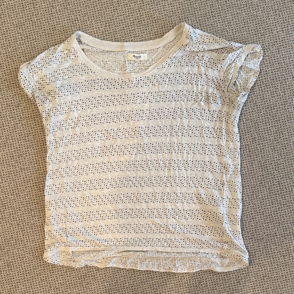 Madewell soft linen tee - size S